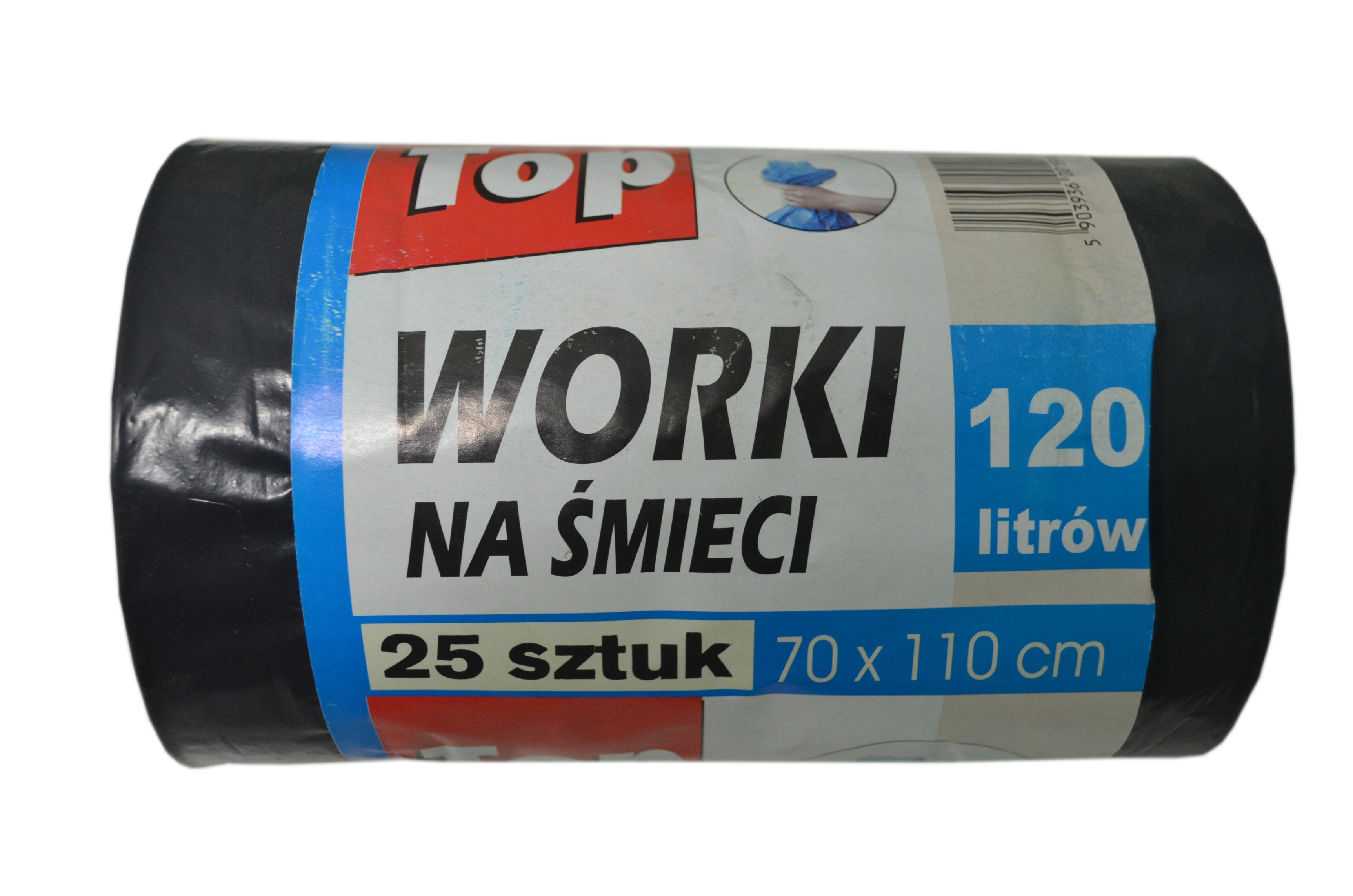 Пакети для сміття "TOP", 120 л., 25 шт., 28 мкм LDPE